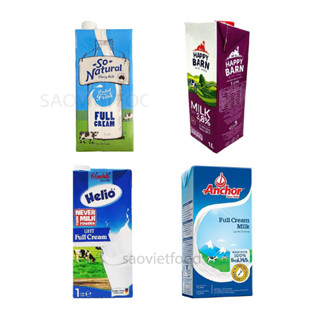Sữa tươi nguyên kem nhập khẩu các loại hộp 1L