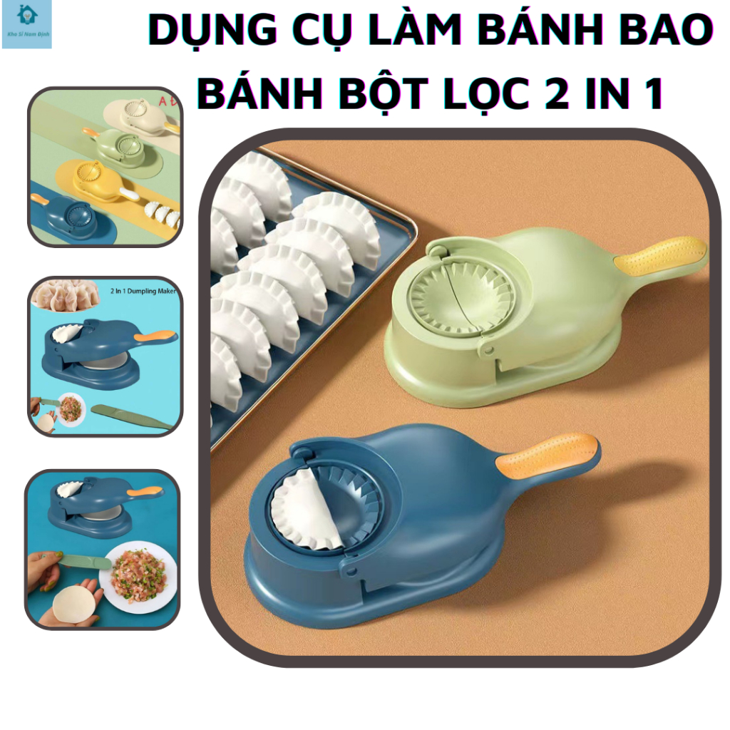 Khuôn làm bánh bao máy ép da bánh bột lọc thủ công 2 trong 1 cực nhanh tiện lợi cho nhà bếp