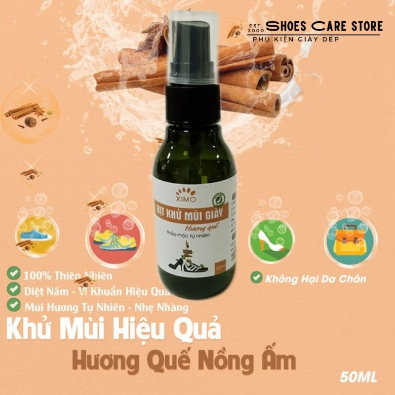Chai xịt khử mùi giày Hương Quế, Hương xả, Chanh công nghệ Nano Bạc mùi dịu nhẹ thơm đánh tan mùi hôi