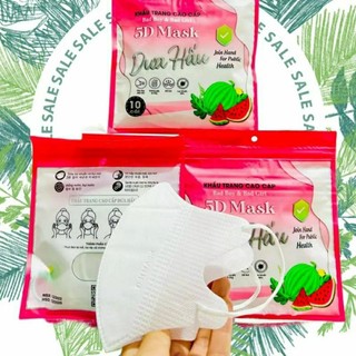 Khẩu trang 5d dưa hấu thùng 100 chiếc người lớn 4 lớp kháng khuẩn
