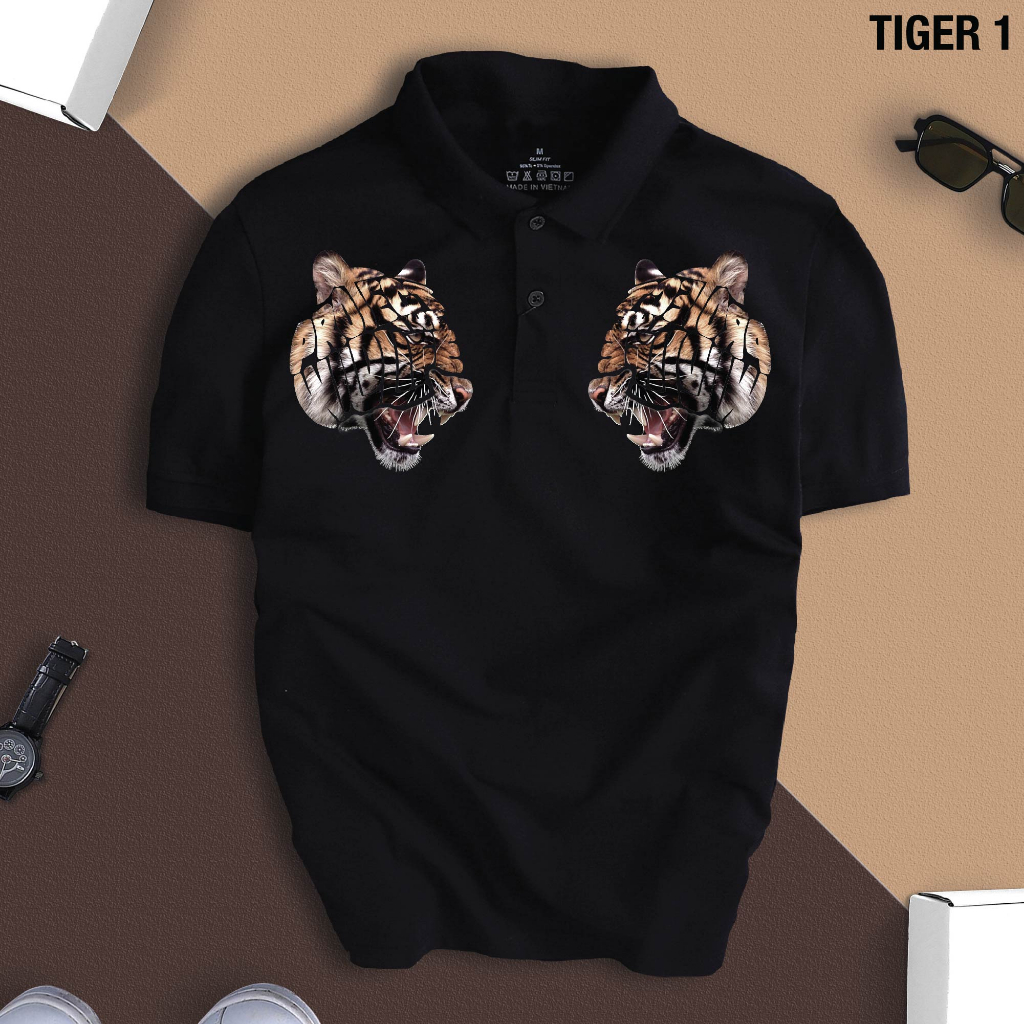 Áo Polo MÃNH HỔ nam nữ cổ bẻ vải xịn Unisex, trẻ trung, thanh lịch TIGER 1