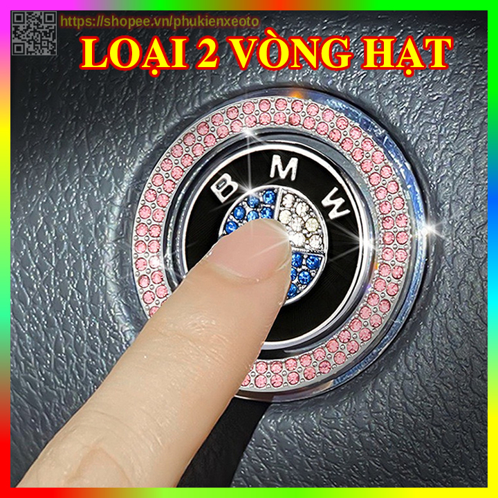 Nút Khởi động Ô Tô Start Stop Đính Đá Pha Lê Sang Trọng