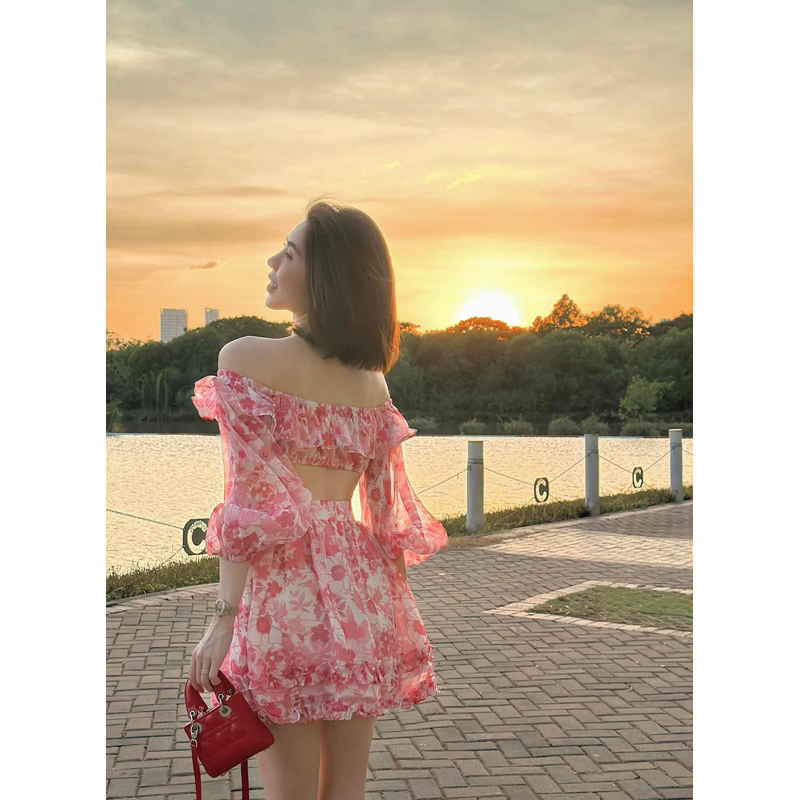 ĐẦM HOA NHÍ BÈO KHOÉT EO 2M BIGSIZE