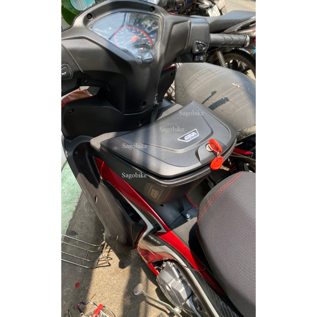 Thùng xe Wave RSX 2015-2023, thùng givi G10N kèm bát gắn cho Wave RSX, hàng givi chính hãng, bảo hành 2 năm