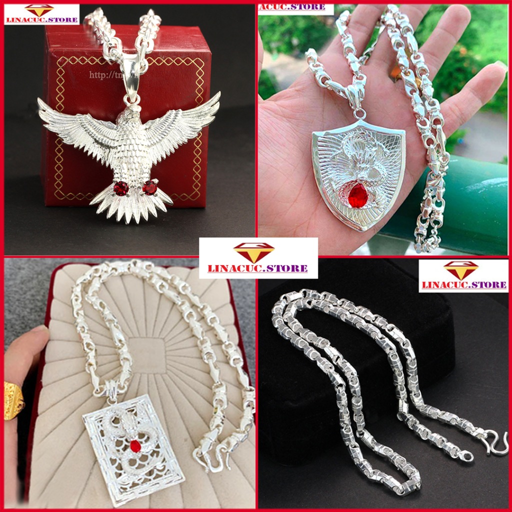 Vòng cổ dây chuyền nam trang sức bạc 925 nguyên khối. thiết kế tinh xảo đẳng cấp