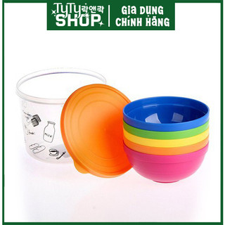 Bộ 5 chén màu rainbow 5p lock&lock - hpp511s5