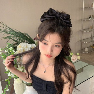 Kẹp tóc lụa satin cao cấp kiểu dáng nơ