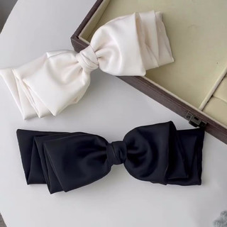 Kẹp tóc lụa satin cao cấp kiểu dáng nơ