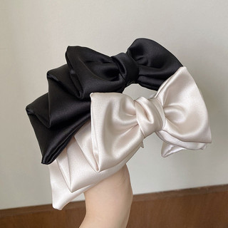 Kẹp tóc lụa satin cao cấp kiểu dáng nơ
