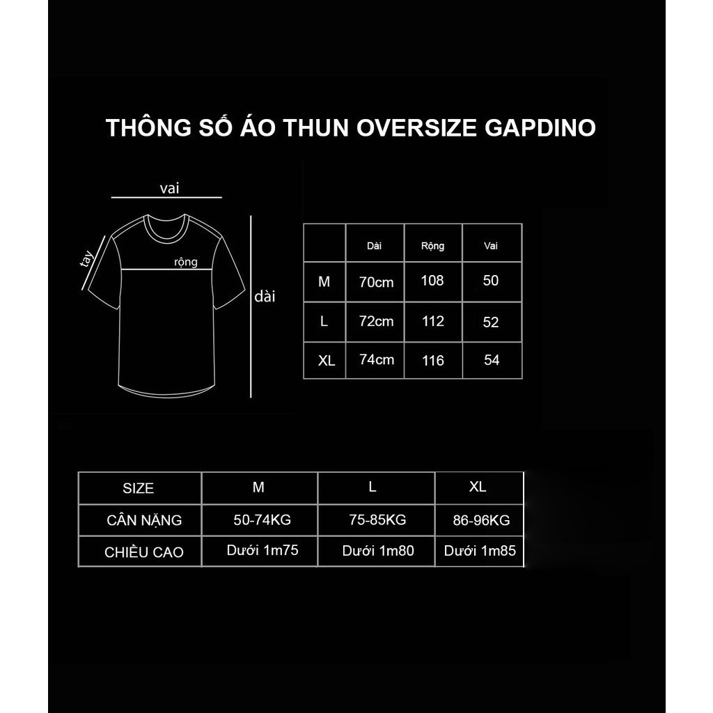 Áo Thun Trắng YES - NO Gapdino, Phong cách Unisex, Áo phông oversize form rộng, Local Brand Gapdino Unisex