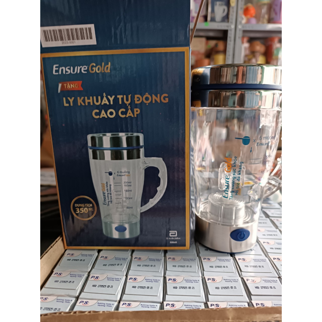 Ly Tự Khuấy Ensure 350ml Có Chia Vạch _ Cốc khuấy sữa, cafe, nước cam tự động siêu đẹp