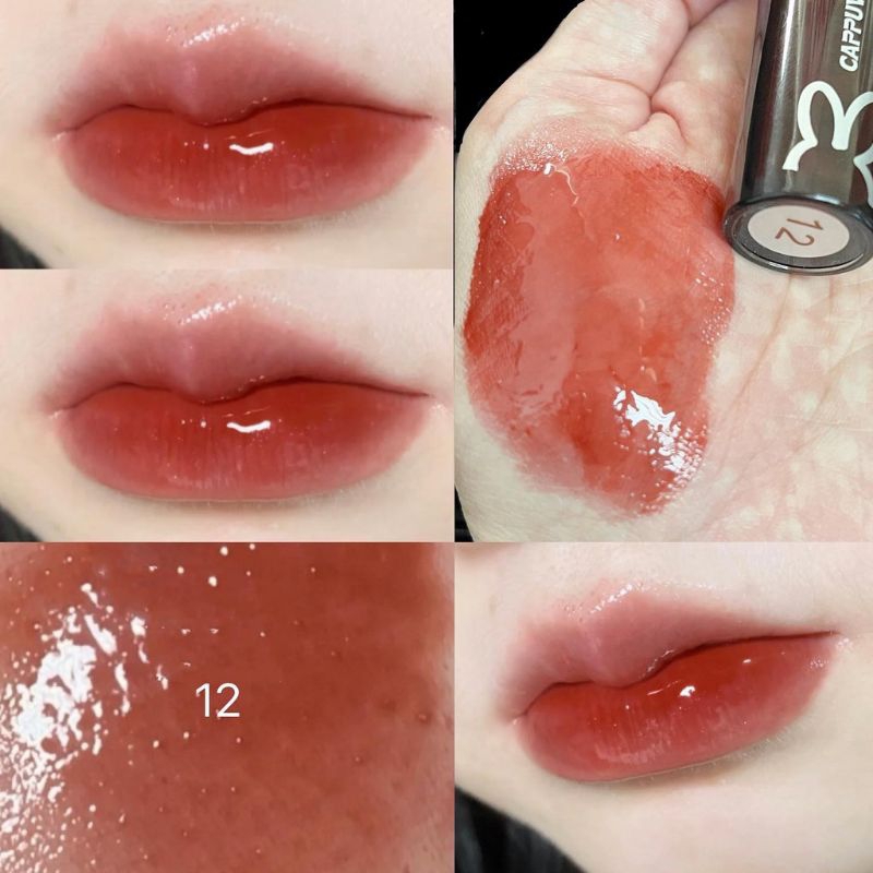 Son CAPUVINI Thỏ Đen Màu 10 Hot Chất Son Tint Bóng Lì