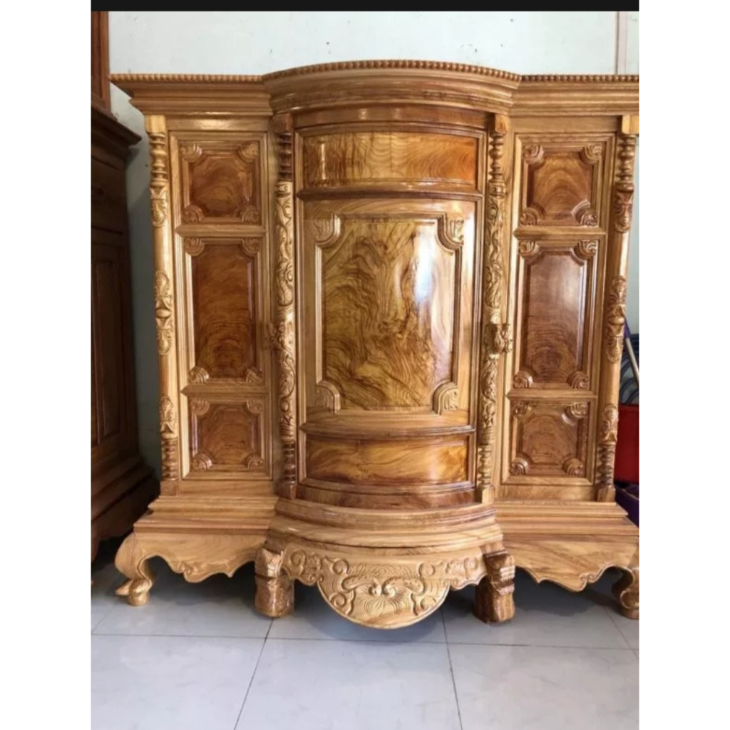 Tủ thờ gia tiên gỗ Gõ Đỏ, mẫu bụng phệ vân gỗ siêu đẹp. Hàng cao cấp nhiều kích thước (FREESHIP 60 KM )