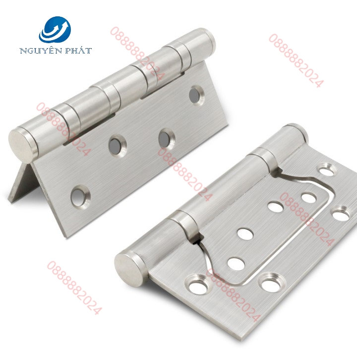 BẢN LỀ LÁ INOX 304 - BẢN LỀ LÁ ÂM DƯƠNG - BẢN LỀ CÁNH BƯỚM TẶNG KÈM VÍT CAO CẤP