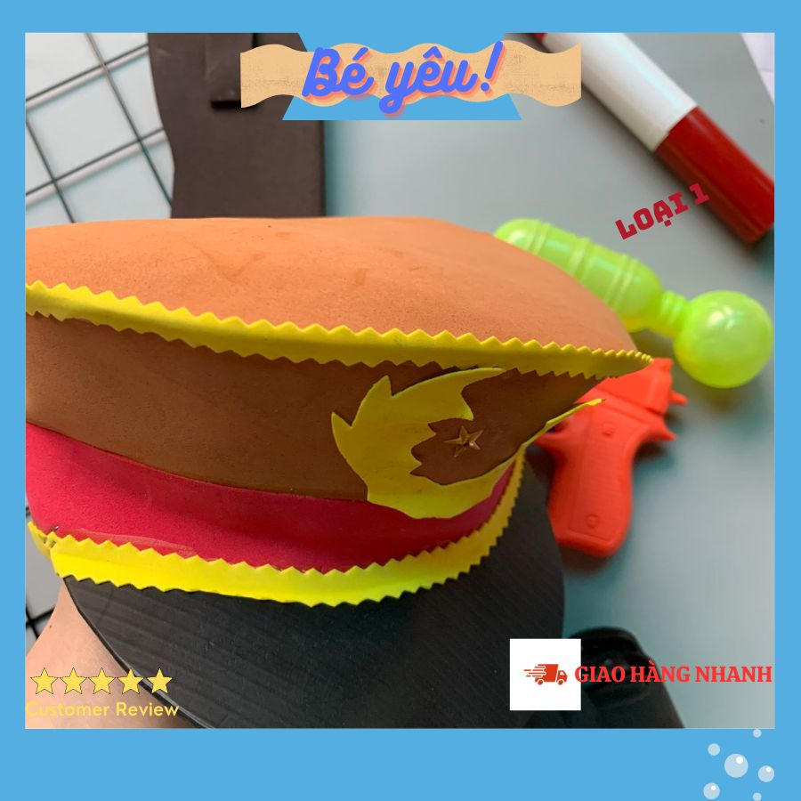 Bộ phụ kiện hóa trang, đóng vai mũ công an cho bé