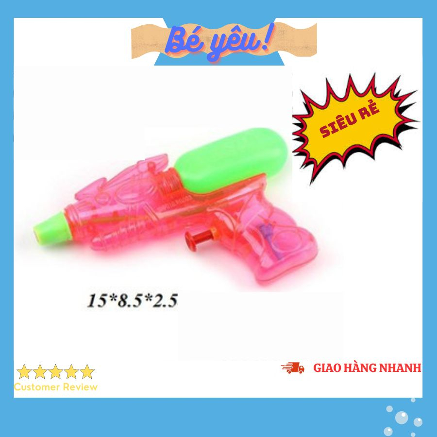 Đồ chơi súng nhựa bắn nước an toàn cho bé mini 15cm