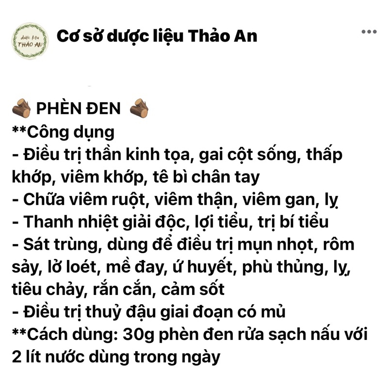 1 kg cây PHÈN ĐEN khô  - cơ sở dược liệu Thảo An