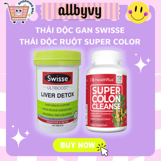 Allbyvy |hỏa tốci combo detox ruột super colon - gan swisse liver detox