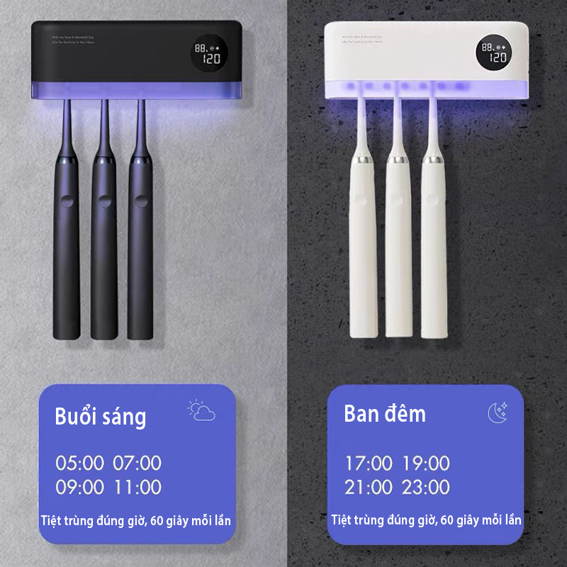 Máy Khử Trùng Bàn Chải Đánh Răng Tự Động SOLOVE 001G Khử Trùng Sạch 99.9% Vi Khuẩn