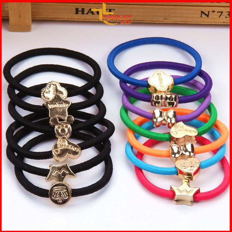 Thun cột tóc luồn hạt nhiều hình dễ thương giá rẻ chất lượng