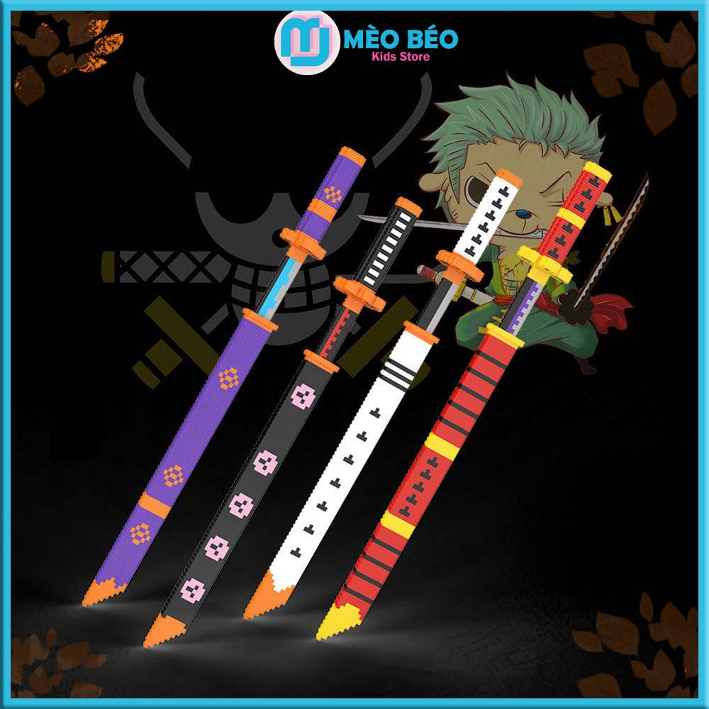 Đồ chơi lắp ráp Kiếm, Mô hình kiếm zoro, Kiếm Katana - Mèo Béo Kids Store