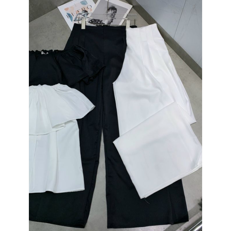 Bộ trễ vai quần ống xuông new hót