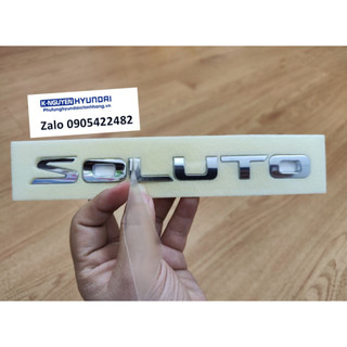Logo chữ Soluto dán xe Kia Soluto - Hàng chính hãng