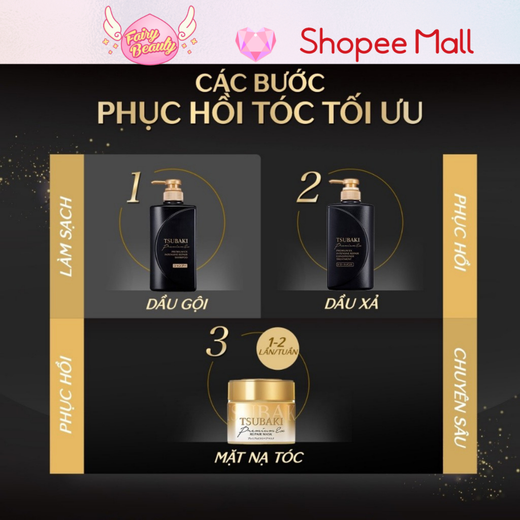 [TSUBAKI ] Mặt Nạ Ủ Tóc Cao Cấp Giúp Phát Triển Chắc Khỏe, Dưỡng Ẩm Và Phục Hồi Hư Tổn Chuyên Sâu 180g