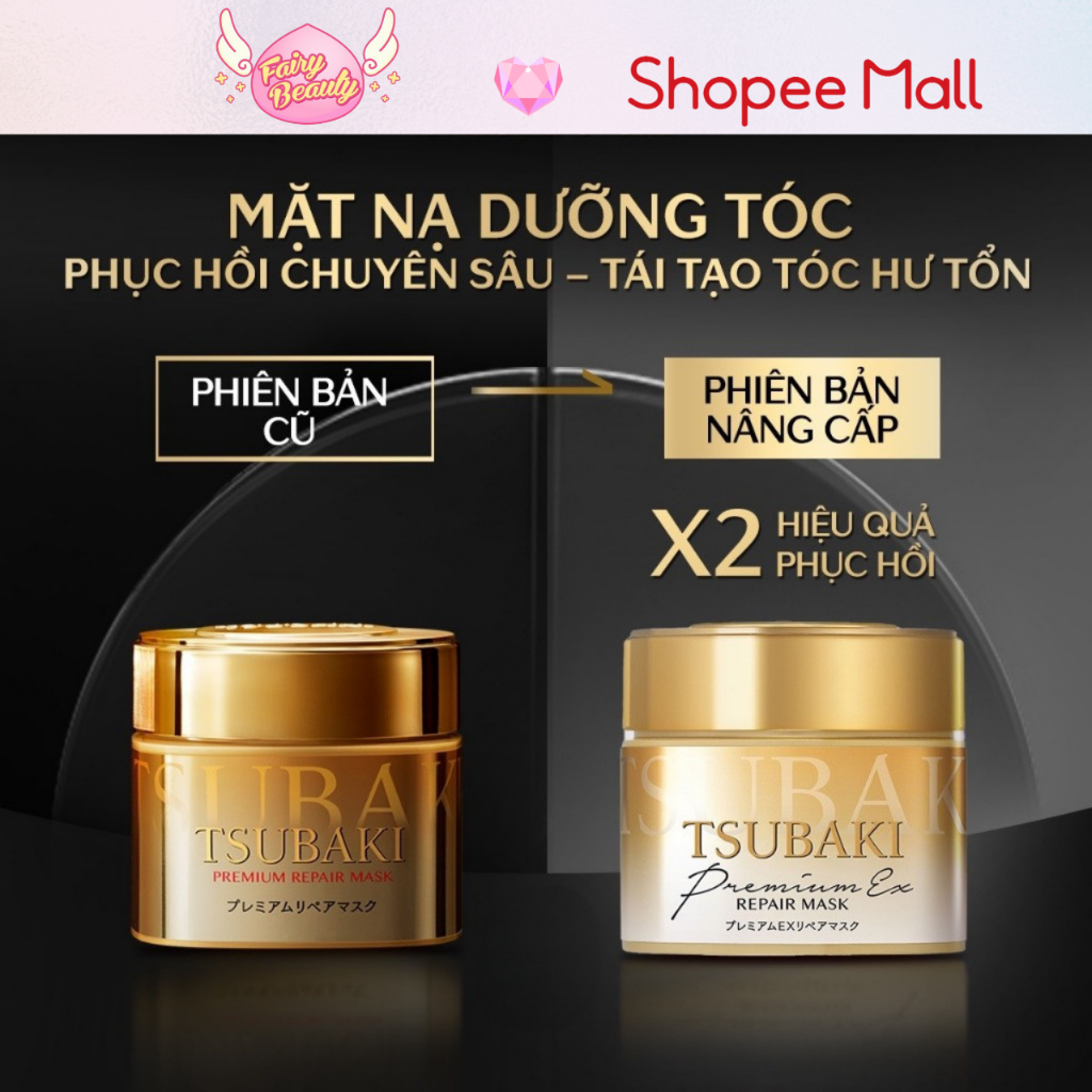 [TSUBAKI ] Mặt Nạ Ủ Tóc Cao Cấp Giúp Phát Triển Chắc Khỏe, Dưỡng Ẩm Và Phục Hồi Hư Tổn Chuyên Sâu 180g