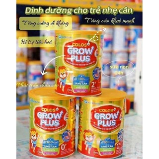 Sữa bột COLOS GROW PLUS dinh dưỡng cho cho trẻ nhẹ cân thấp còi với thành phần Colos 24h
