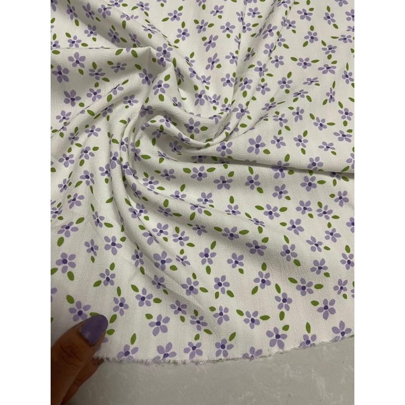 Vải đũi xốp hoa nhí xinh