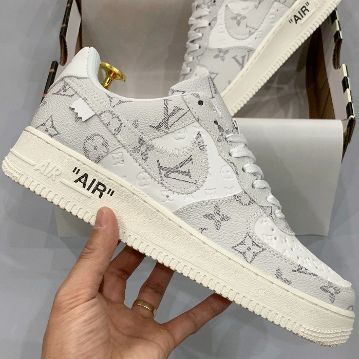 Giày _Nike Air Force 1 LV Xám, giày AF1 Xám đế Air bản cao cấp Hót Trend full box bill