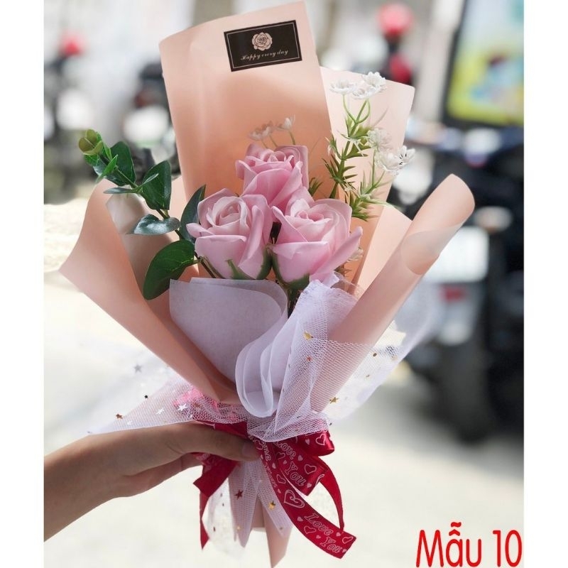 Bó hoa hồng 3 bông