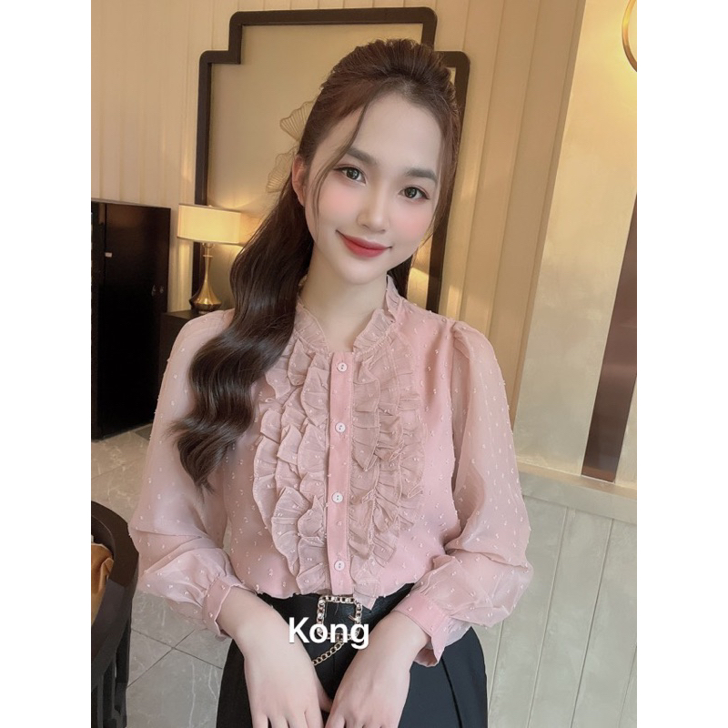 áo sơ mi thiết kế chất tơ tết bèo hạt nổi cao cấp