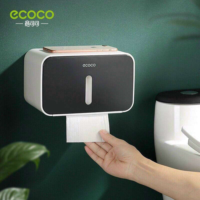 Hộp đựng giấy vệ sinh ECOCO chống thấm nước, không cần khoan tường T116