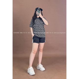 Áo ny nhiều chữ, quần short S245 Eothon60