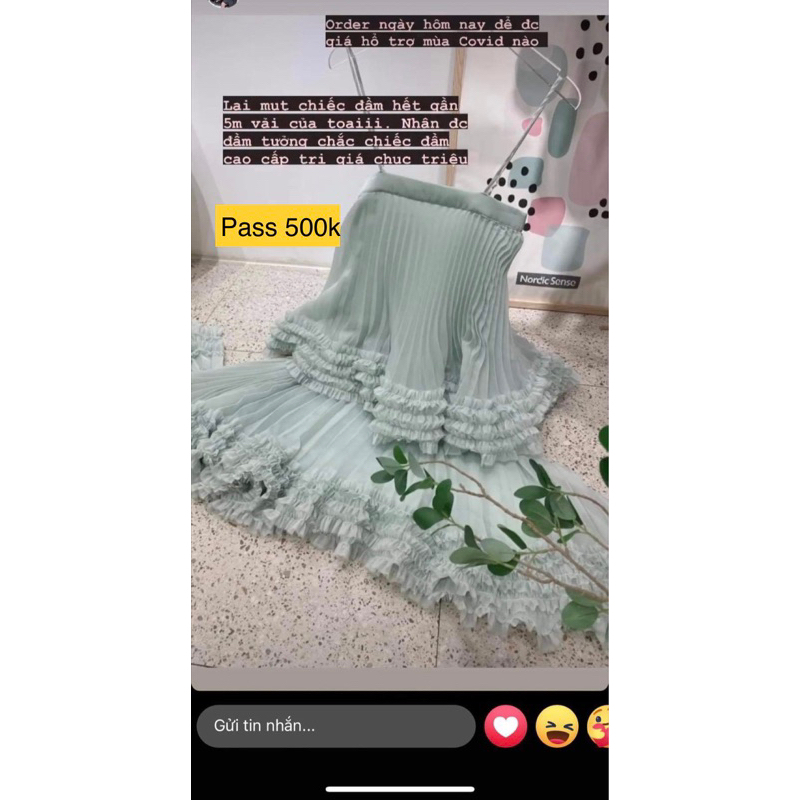 Pass đầm xinh mint H2B À La Mode mặc chụp ảnh 1 lần