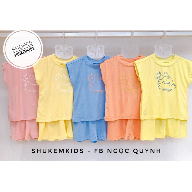 Punchun Bộ sát nách punchun pastel mềm cho bé trai gái
