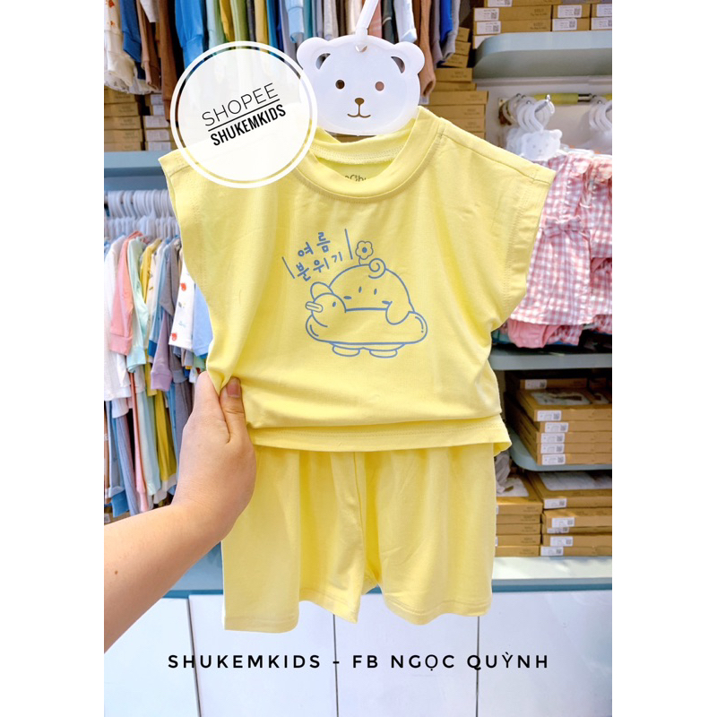 Punchun Bộ sát nách punchun pastel mềm cho bé trai gái