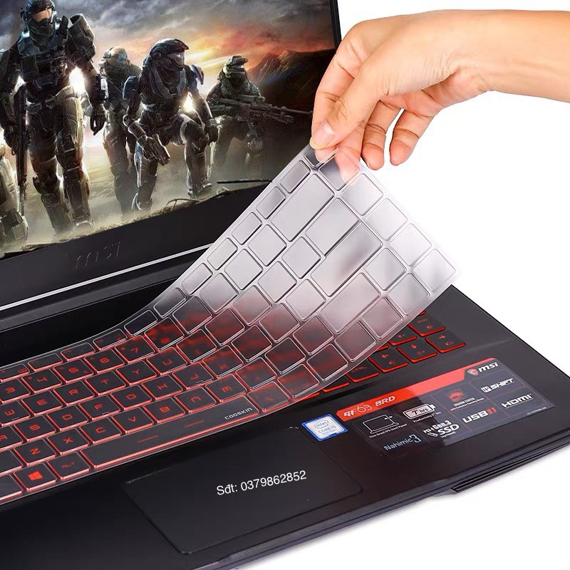 Miếng Silicon Mềm Bọc Bàn Phím Chống Bụi Cho MSI GS65 GF63 GF65 P65 PS42 PS63 15.6"