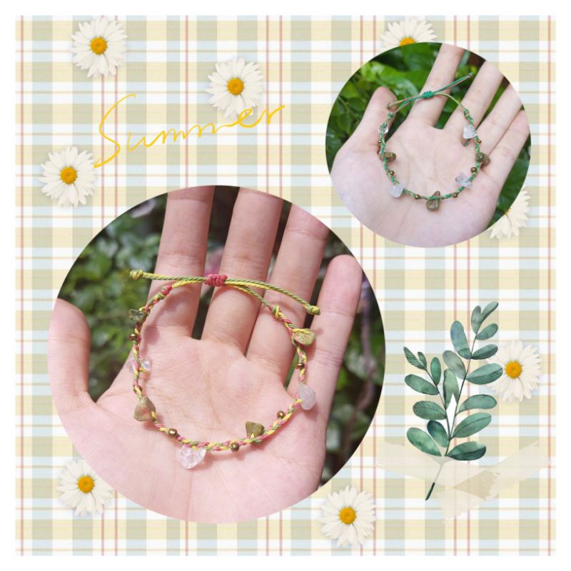 Demeter 💚🤍 Vòng tay mix th.anh trắng & U.nakite