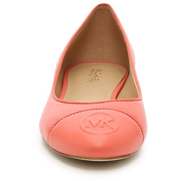 Giày búp bê nữ Michael Kors màu cam đất Size 37.5 [Auth]
