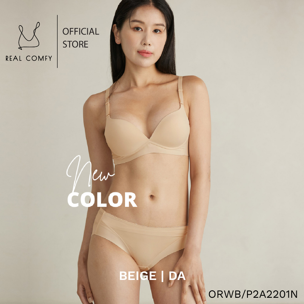 Set Đồ Lót Comfy Freecut Real Comfy Hàn Quốc Vải Freecut Không Đường May, Không Gọng, Siêu Co Giãn, Êm Ái - ORWBP2A2201N