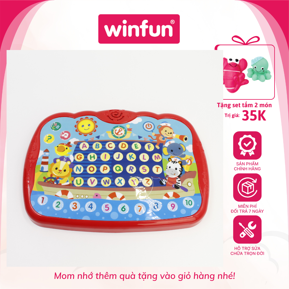 Đồ chơi Ipad bảng học chữ và số tiếng Anh thông minh Winfun 2273 - giáo dục sớm giúp bé làm quen mặt chữ phát âm