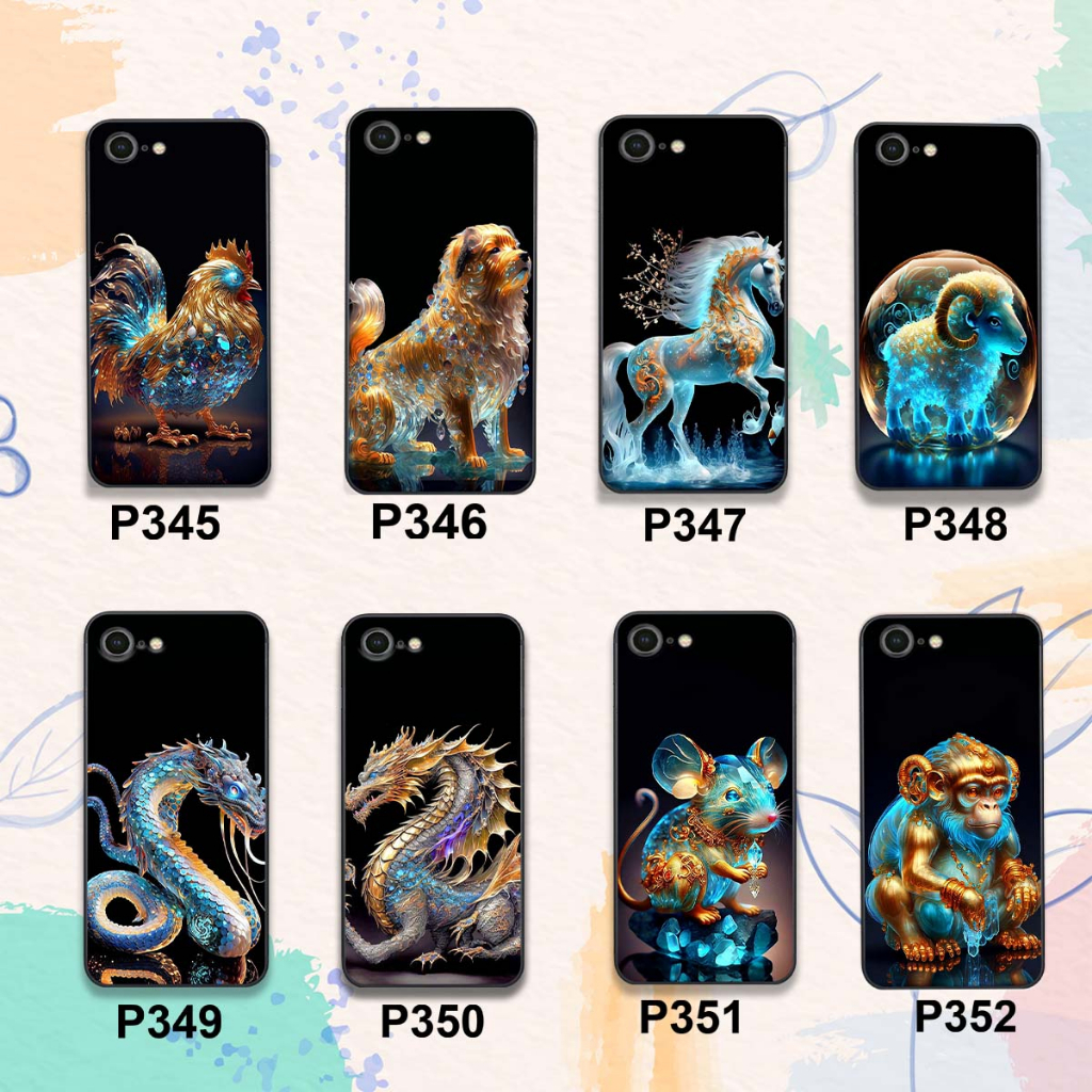 Ốp Iphone 6/6S/6 Plus/6S Plus/7/8/7Plus/8Plus in hình 12 con giáp siêu cute, siêu dễ thương
