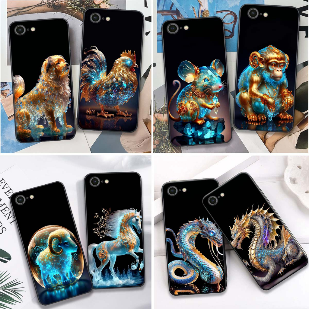 Ốp Iphone 6/6S/6 Plus/6S Plus/7/8/7Plus/8Plus in hình 12 con giáp siêu cute, siêu dễ thương