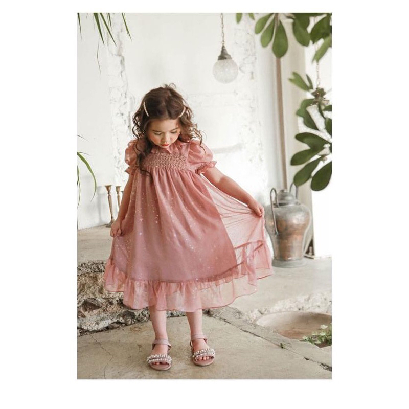 Yauakids - Váy voan smock liebe