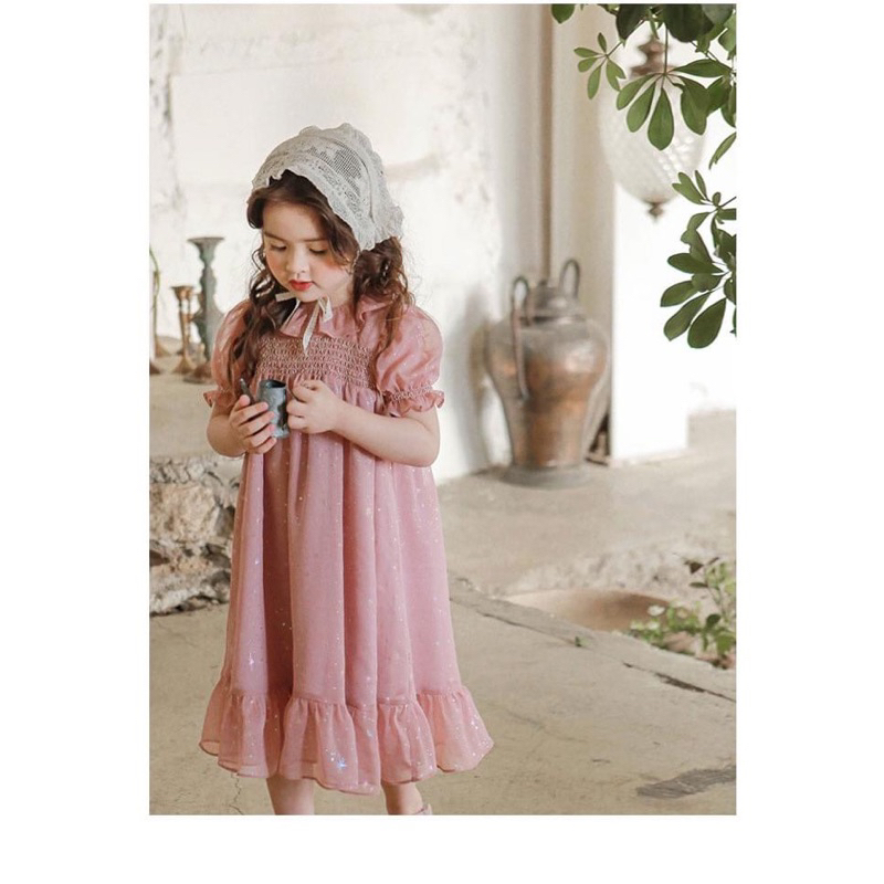 Yauakids - Váy voan smock liebe