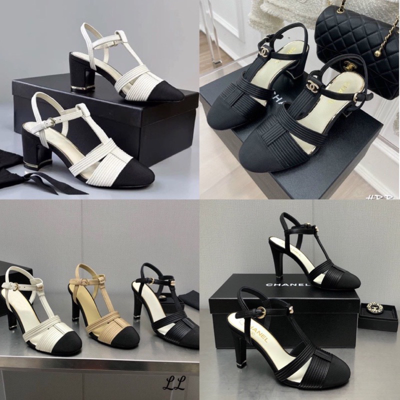 Sandal rọ cao gót bít mũi hồ Ngọc hà fullbox