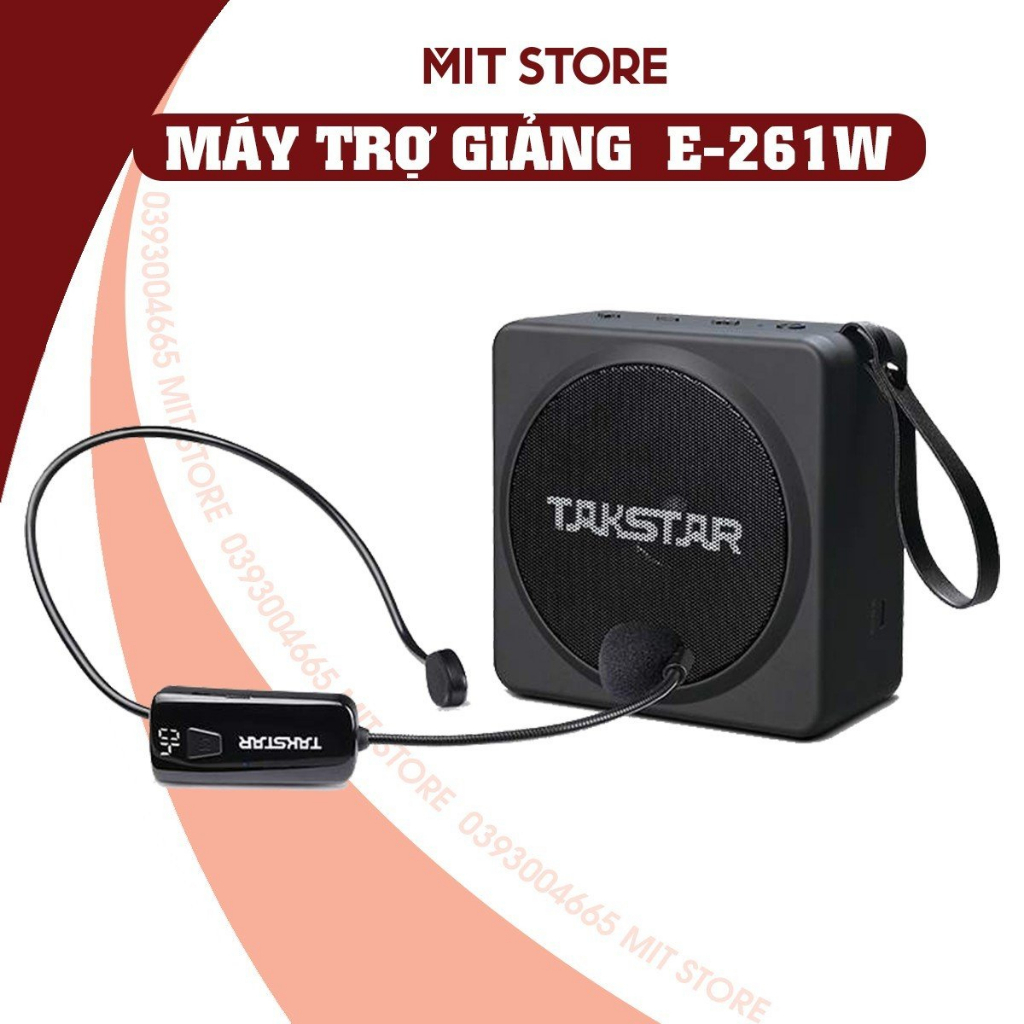 Máy Trợ Giảng Không Dây Takstar E261W Công Suất Lớn 25W, Trang Bị Mic Cầm Tay/Cài Đầu, Chính Hãng Cao Cấp Bảo Hành 1 Năm